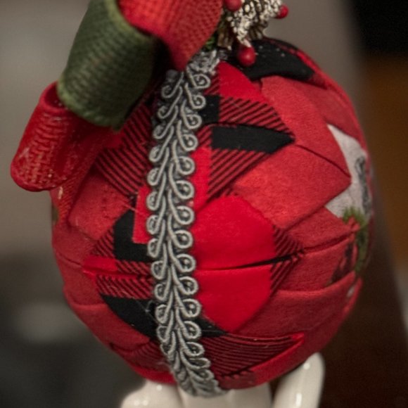 Christmas Ornament, Red Truck W/Dog, Country Chic, X-Mas Gift/Present, Handmade - Picture 2 of 16